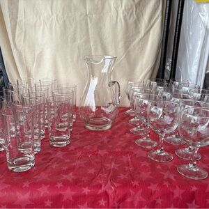 Princess House Elegant Clear Glassware Set
